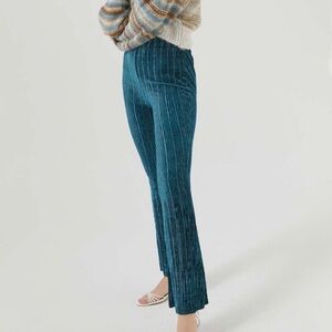 Urban Outfitters Teal Ribbed Long Stretchy Pants